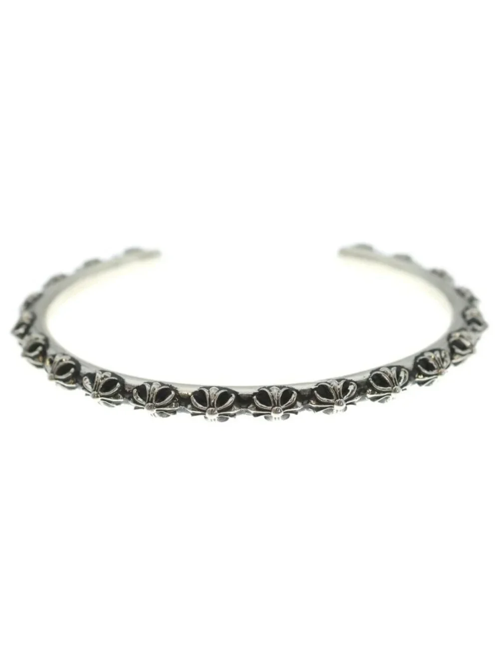 Chrome Hearts Bangle Cross Band Bracelet Silver